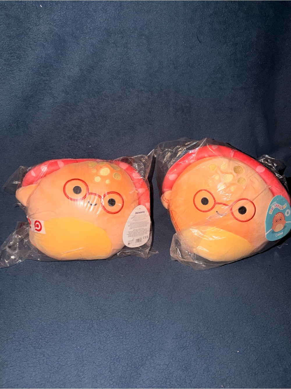Squishmallows Orange and Yellow Kids Plush Character Cushion with Glasses